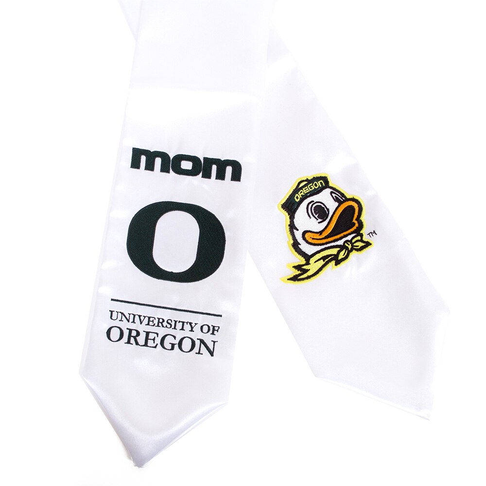 Classic Oregon O, Josten's, White, Stole of Gratitude, Grad, Mom, 156073